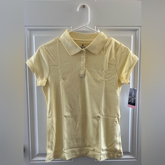 Chaps Other - NWT Chaps Girls Approved School Uniform Pale Yellow Short Sleeve Polo